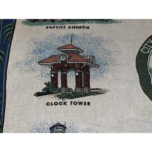 Mill Street Cotton Throw Blanket Winter Garden Fl Heritage Foundation Centennial - Picture 4 of 11